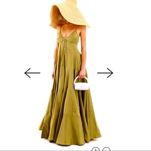 NWT JACQUEMUS green tiered maxi dress FR 36 US 4